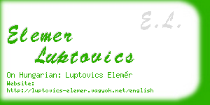 elemer luptovics business card
